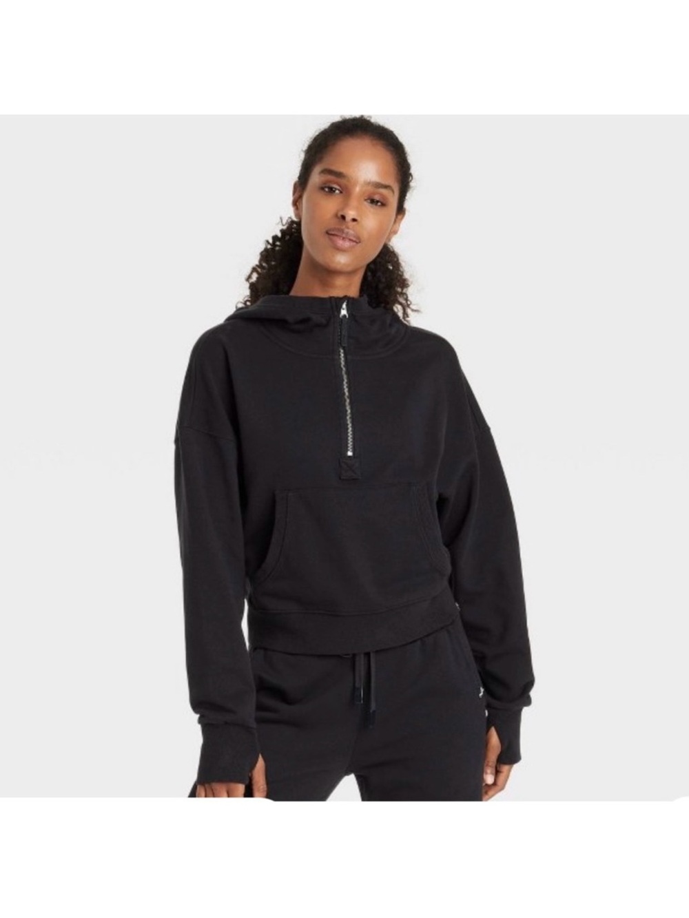 JoyLab Black Half-Zip Hoodie